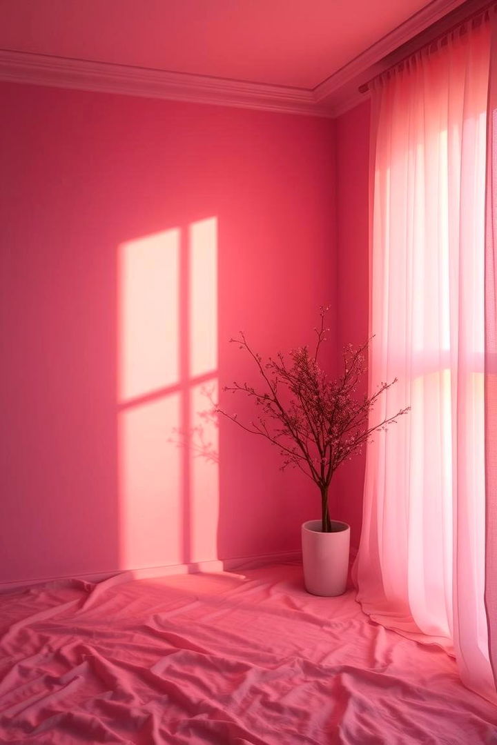 Romantic Ombre Pink Lighting - 22 Pink Bedroom Ideas