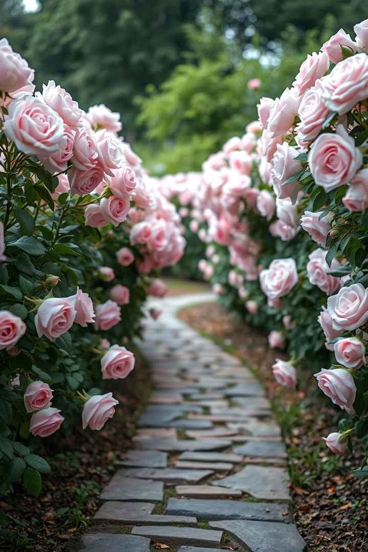 Romantic Pathway Through Roses - 22 Rose Garden Ideas