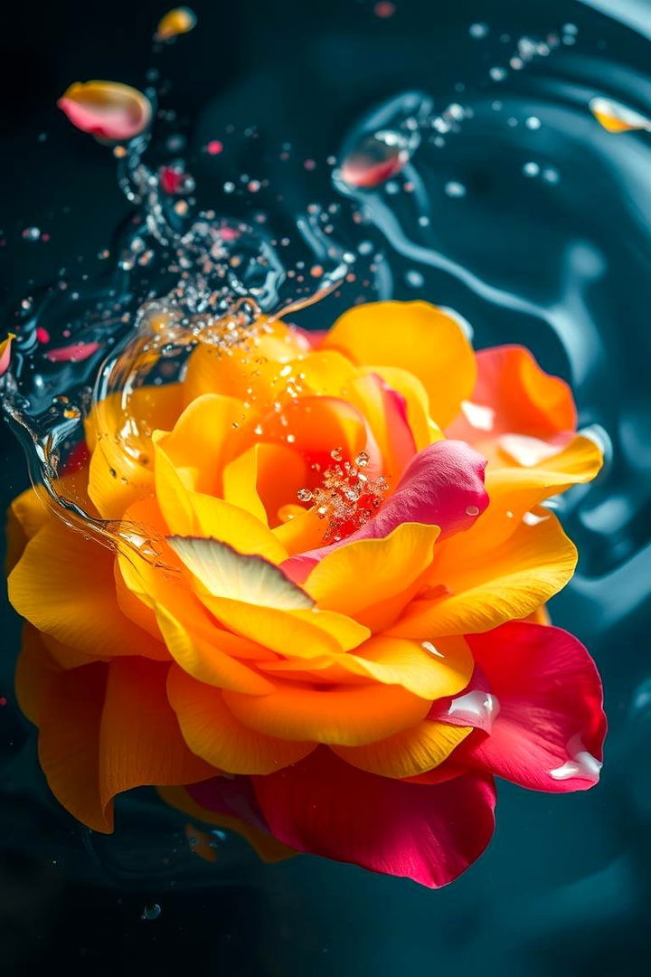 Romantic Swirl of Petals - 22 Floating Wedding Centerpiece Ideas