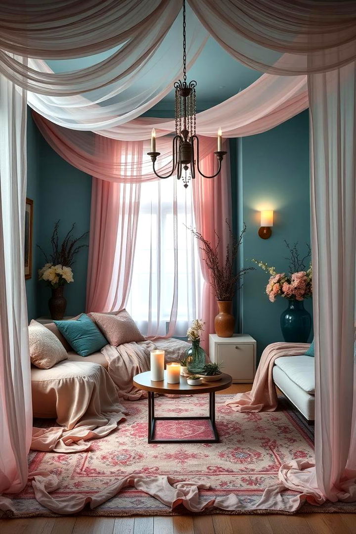 Romantic Teal Tinted Haven - 22 Teal and Pink Bedroom Ideas