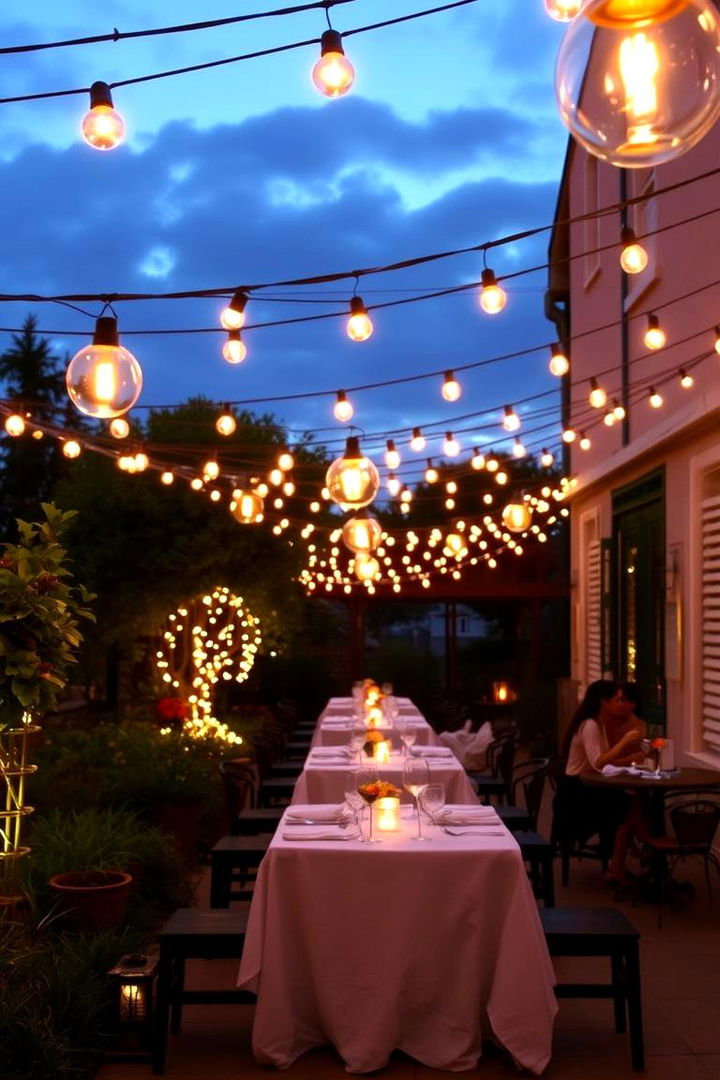 Romantic Twilight Settings - 22 Patio String Light Ideas
