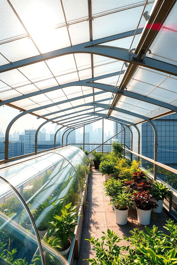 Rooftop Greenhouse Haven - 22 Greenhouse Ideas
