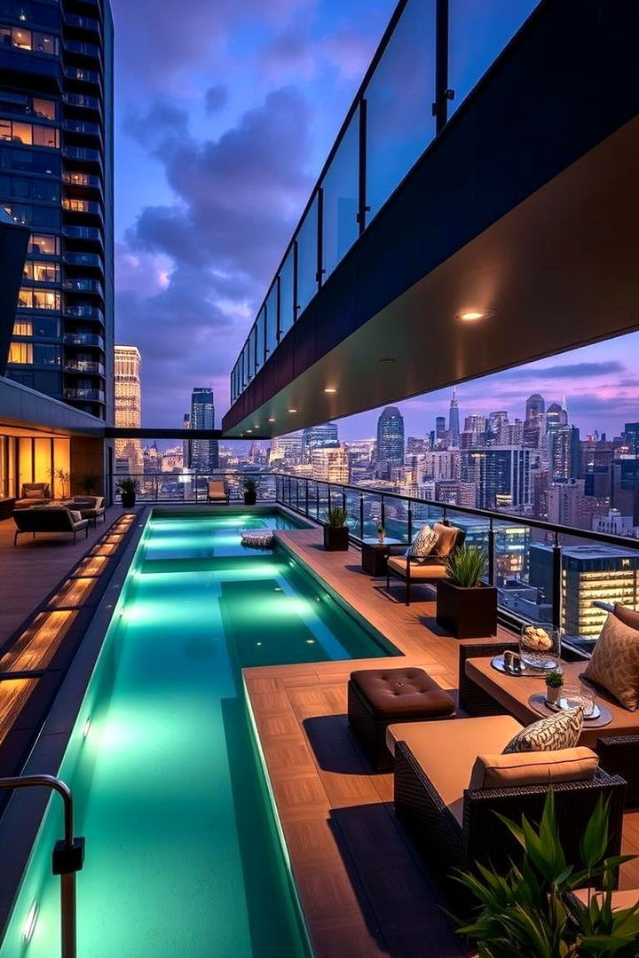 Rooftop Pool Patio Urban Chic - 22 Pool Patio Ideas