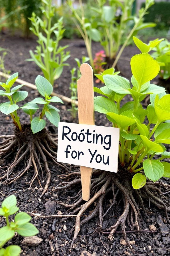 Rooting for You - 22 Funny Garden Sign Ideas