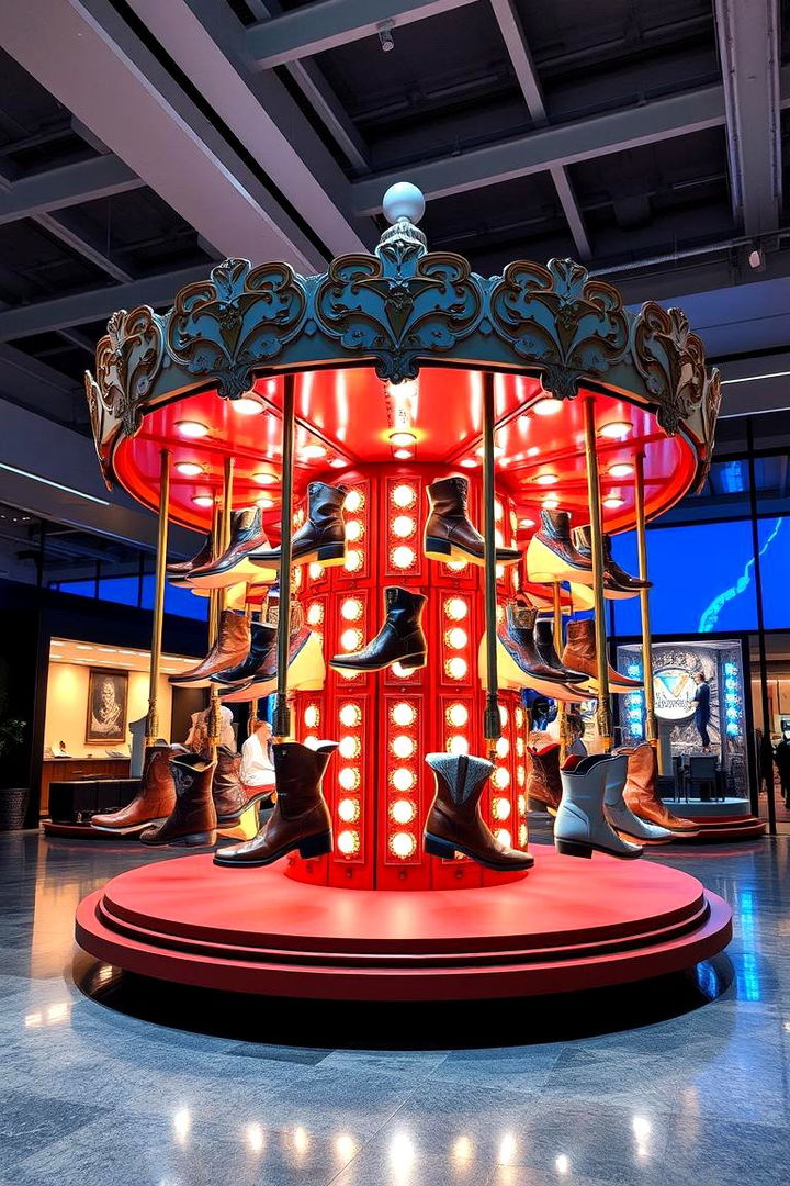 Rotating Boot Carousel - 22 Boot Storage Ideas
