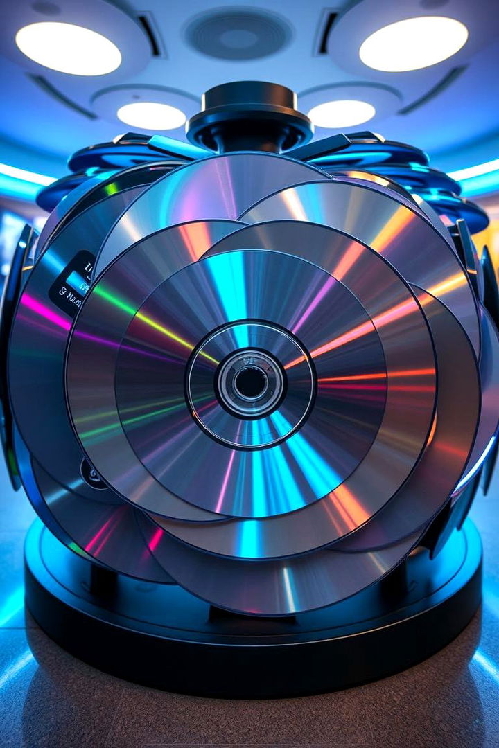 Rotating CD Carousel - 22 Cd Storage Ideas