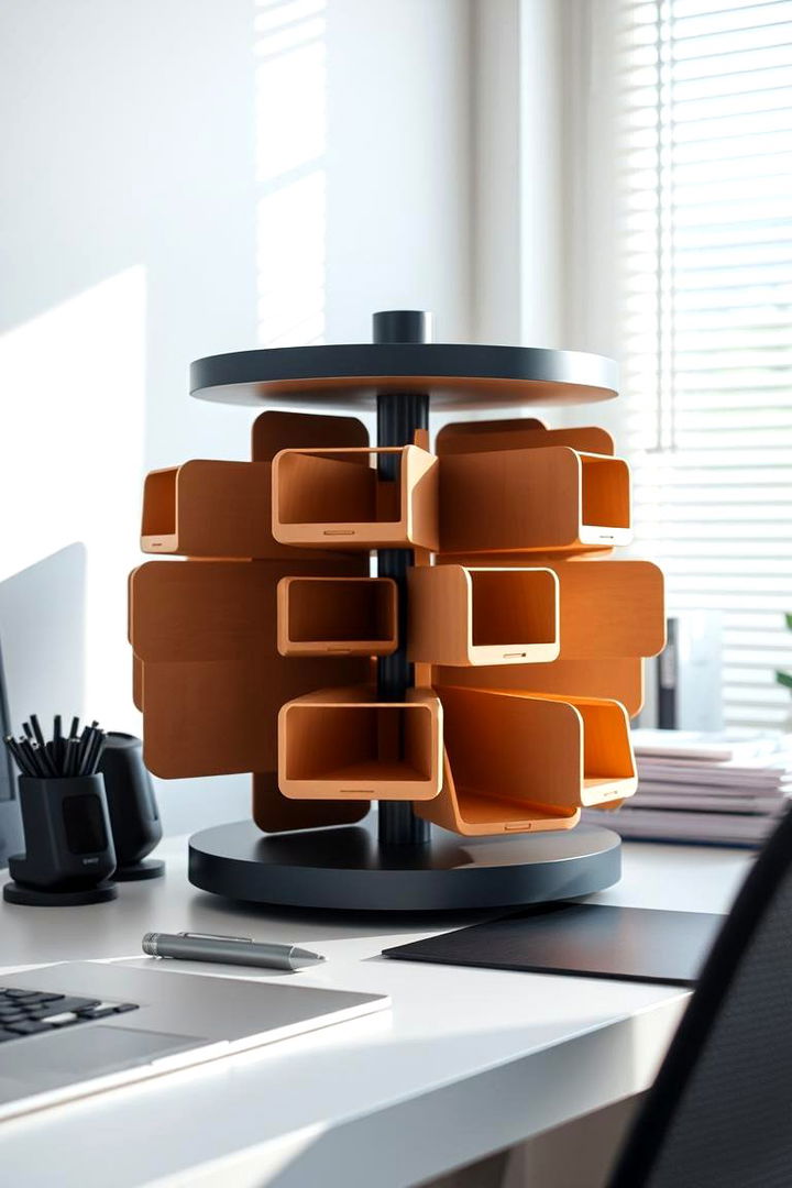 Rotating Desk Organizers - 22 Desk Organization Ideas