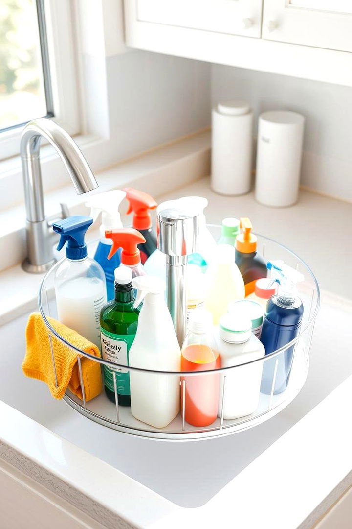 Rotational Lazy Susan Installations - 22 Kitchen Sink Organization Ideas