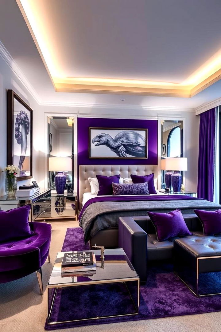 Royal Purple Duos - 22 Purple Bedroom Ideas