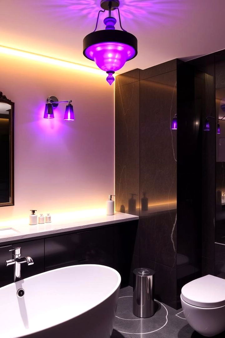 Royal Purple Lighting Fixtures - 22 Purple Bathroom Ideas