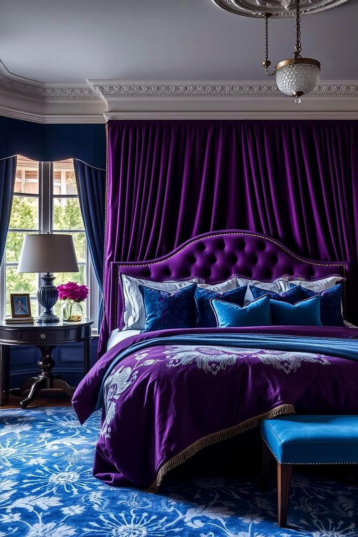 Royal Purple Luxe - 22 Blue and Purple Bedroom Ideas