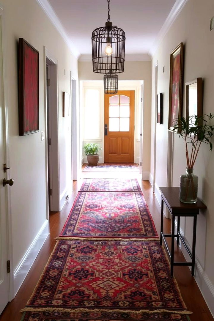 Rug Layering Techniques - 22 Boho Hallway Ideas