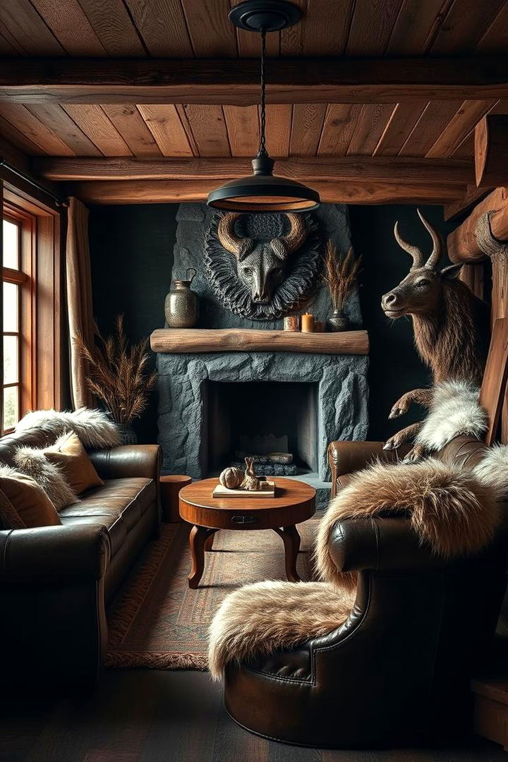Rugged Leather and Fur Accents - 22 Viking Bedroom Ideas