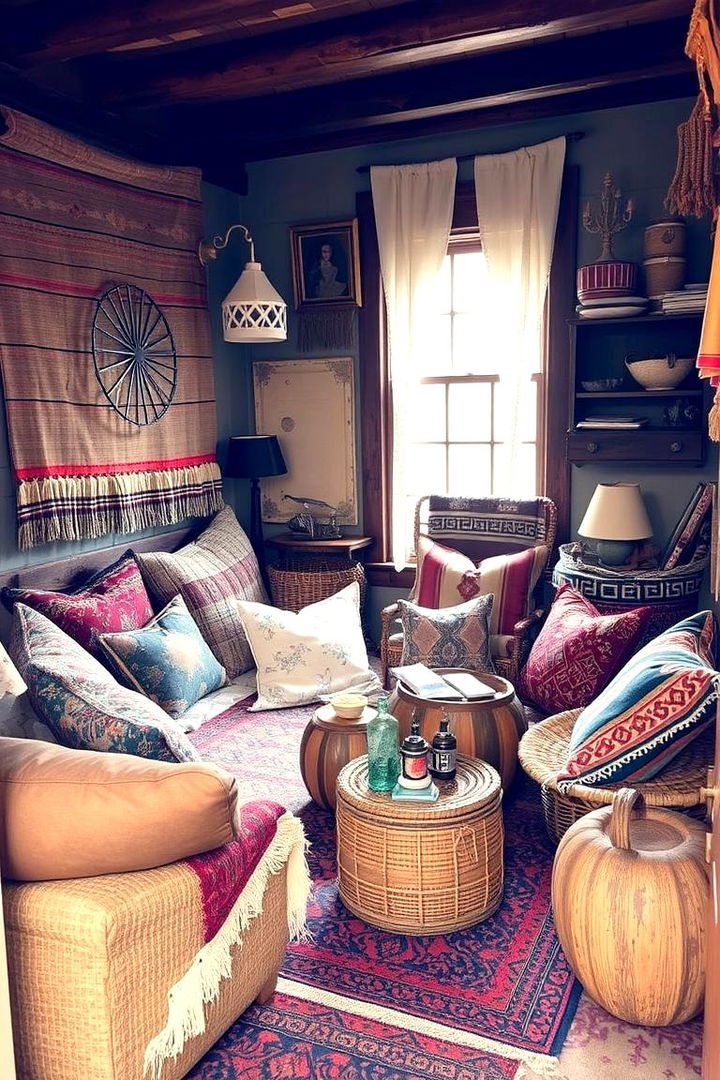 Rugged Textiles and Patterns - 22 Boho Farmhouse Decor Ideas