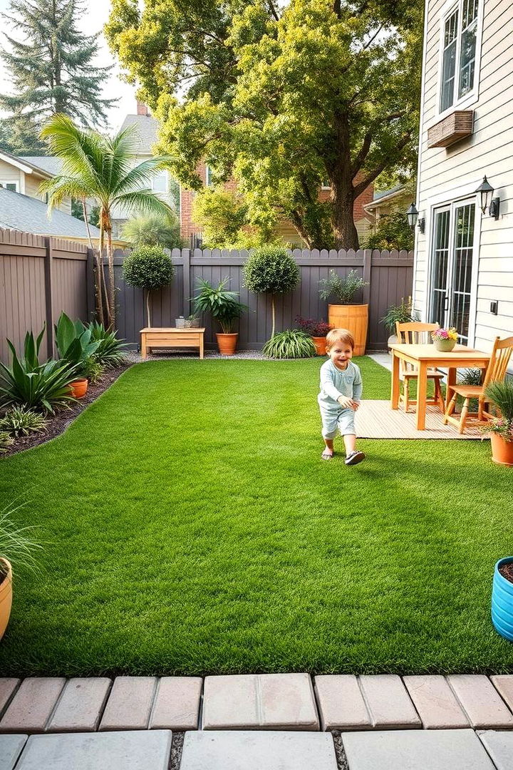 Runner Resistant Turf for Family Fun - 22 Backyard Turf Ideas