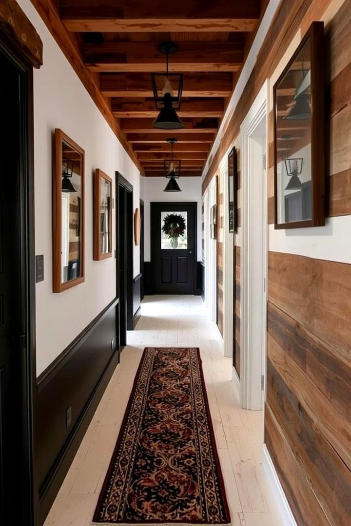 Rustic Accented Charm - 22 Black and White Hallway Ideas