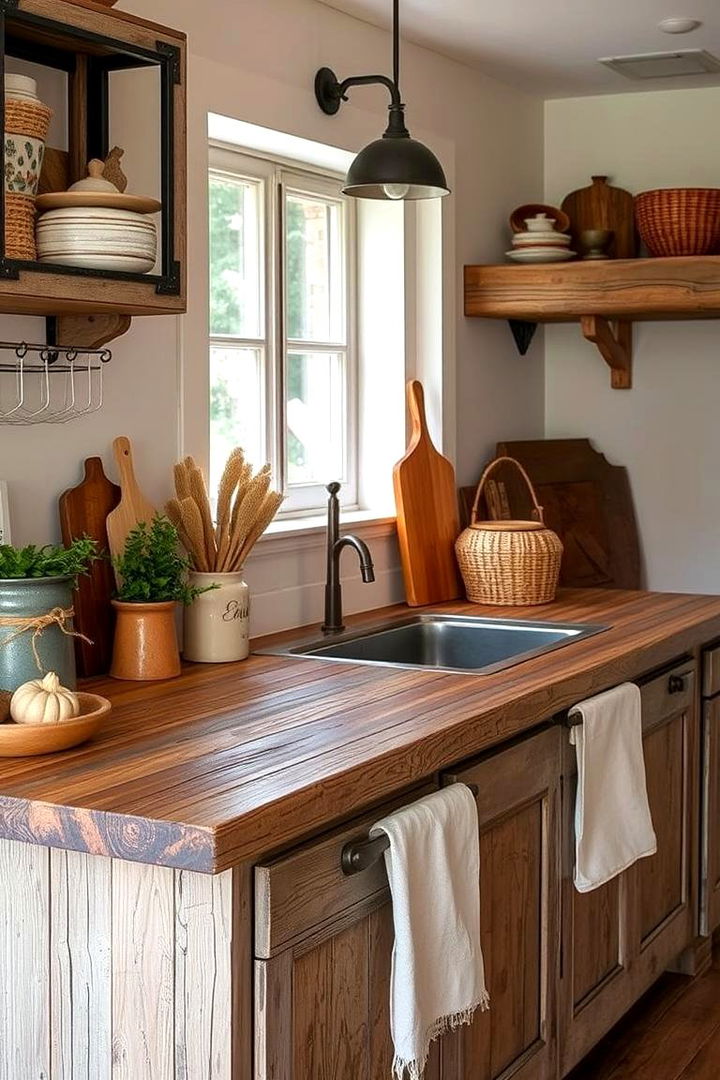 Rustic Accents - 22 Kitchen Counter Decor Ideas