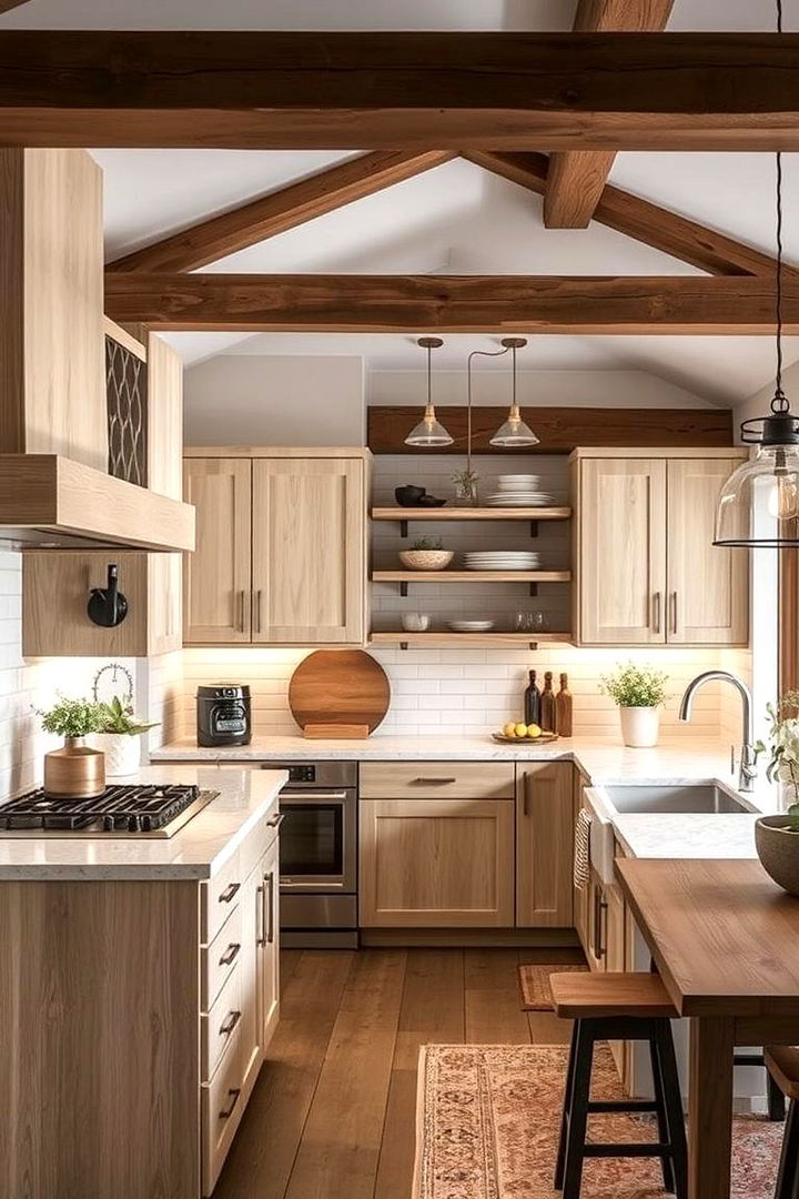 Rustic Accents With Modern Flair - 22 Kitchens With White Oak Cabinets