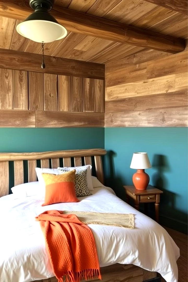 Rustic Accents with a Modern Flare - 22 Teal and Orange Bedroom Ideas