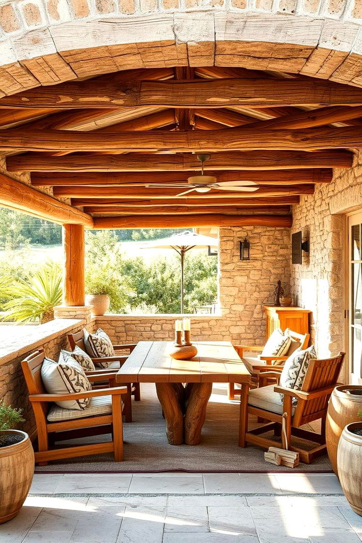 Rustic Alfresco Retreat - 22 Loft Balcony Ideas