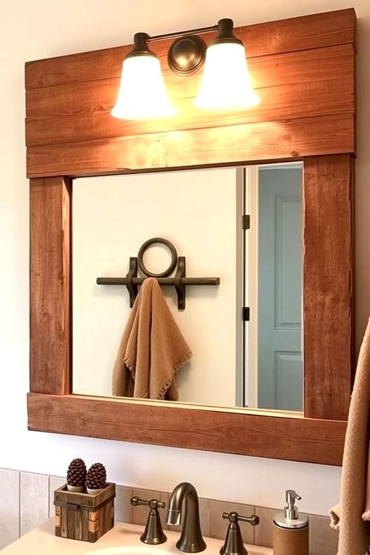 Rustic Appeal - 22 Bathroom Mirror Ideas
