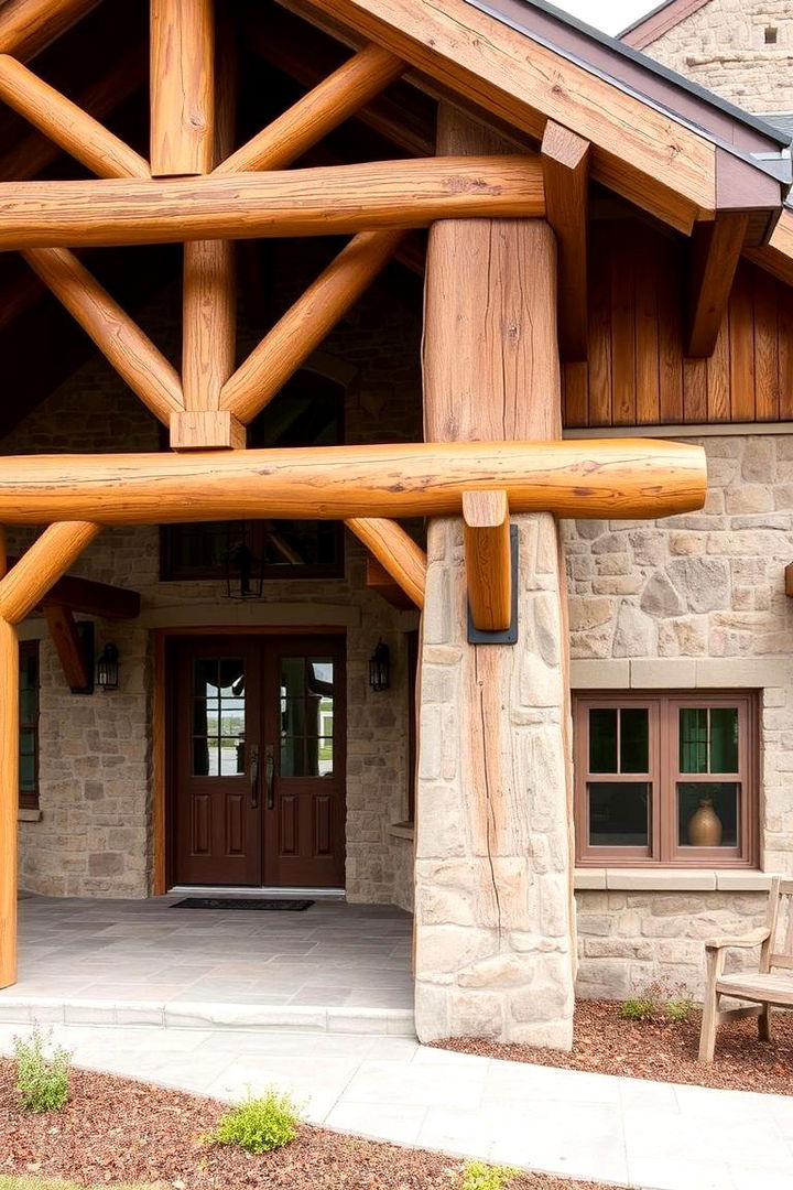 Rustic Architectural Details - 22 Curb Appeal Inspiration for Ranch Homes