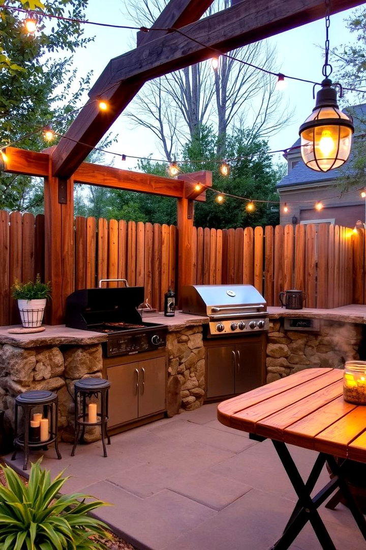 Rustic Backyard BBQ Haven - 22 bbq area ideas