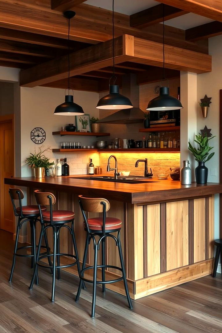 Rustic Bar Areas for Entertaining - 22 Tuscan Kitchen Design Ideas