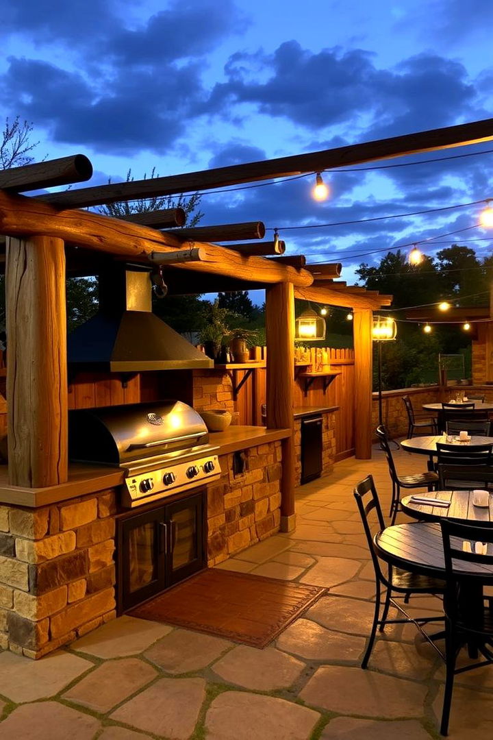 Rustic Barbecue Area - 22 Backyard Ideas