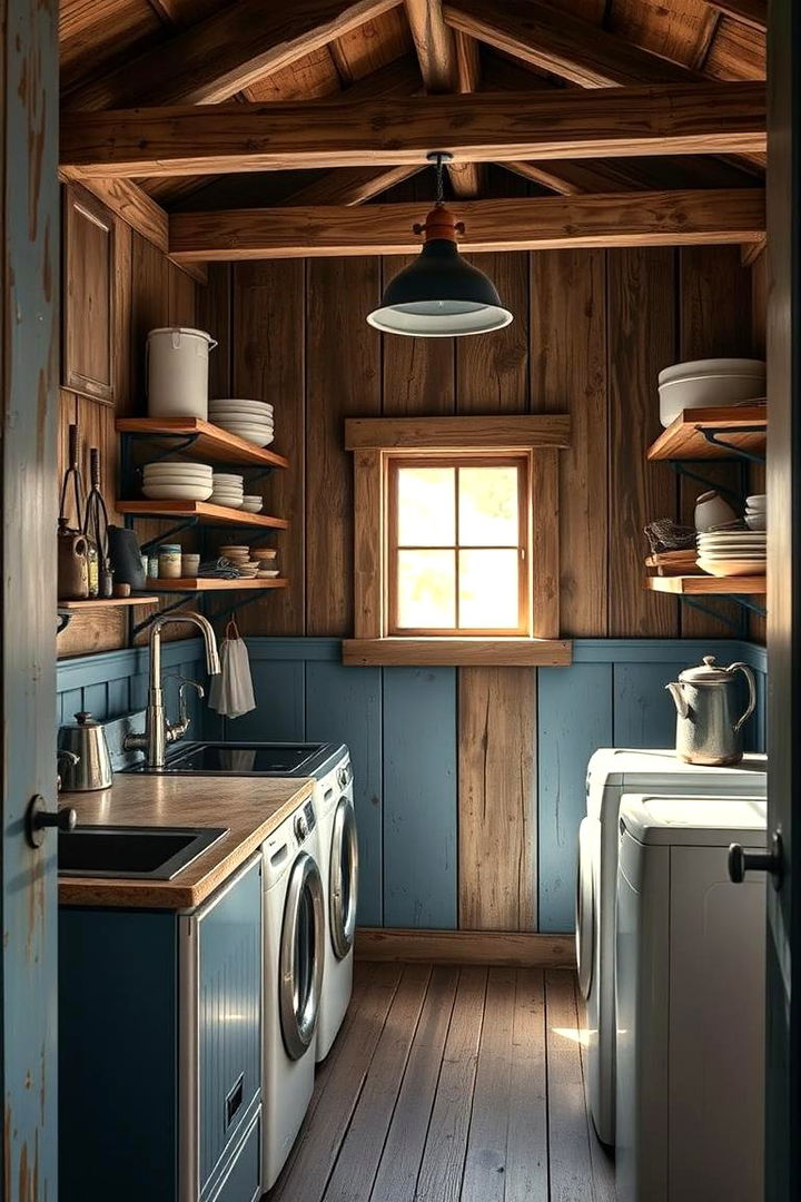 Rustic Barn Blue - 22 Blue Laundry Room Ideas