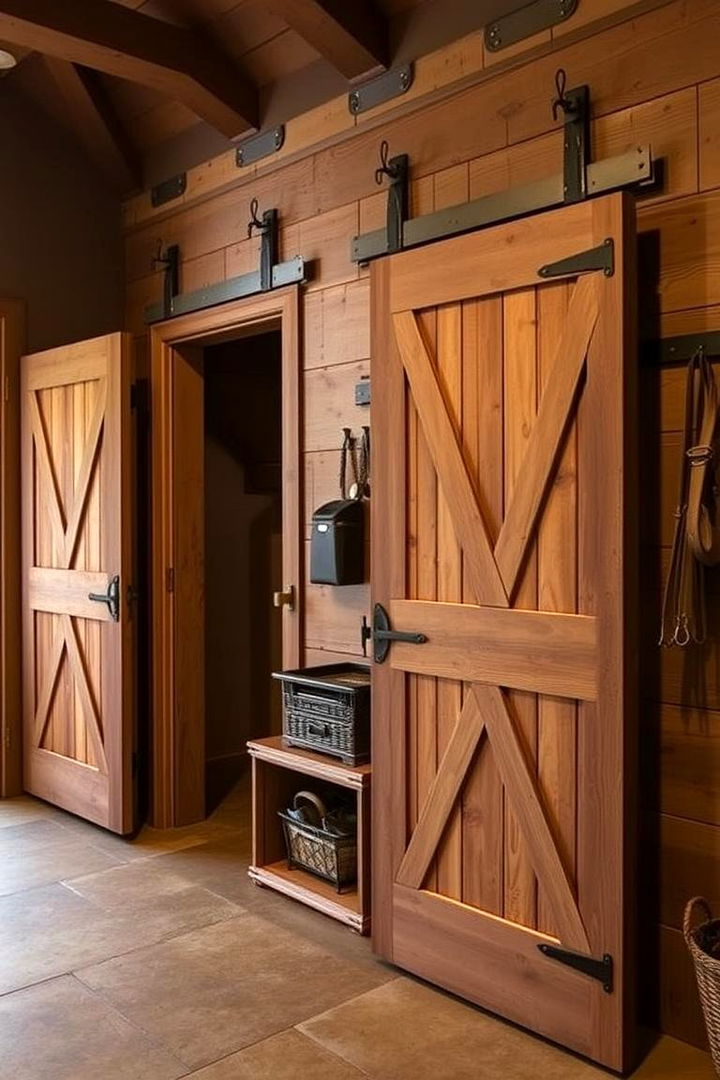 Rustic Barn Door Accents - 22 Tack Room Ideas