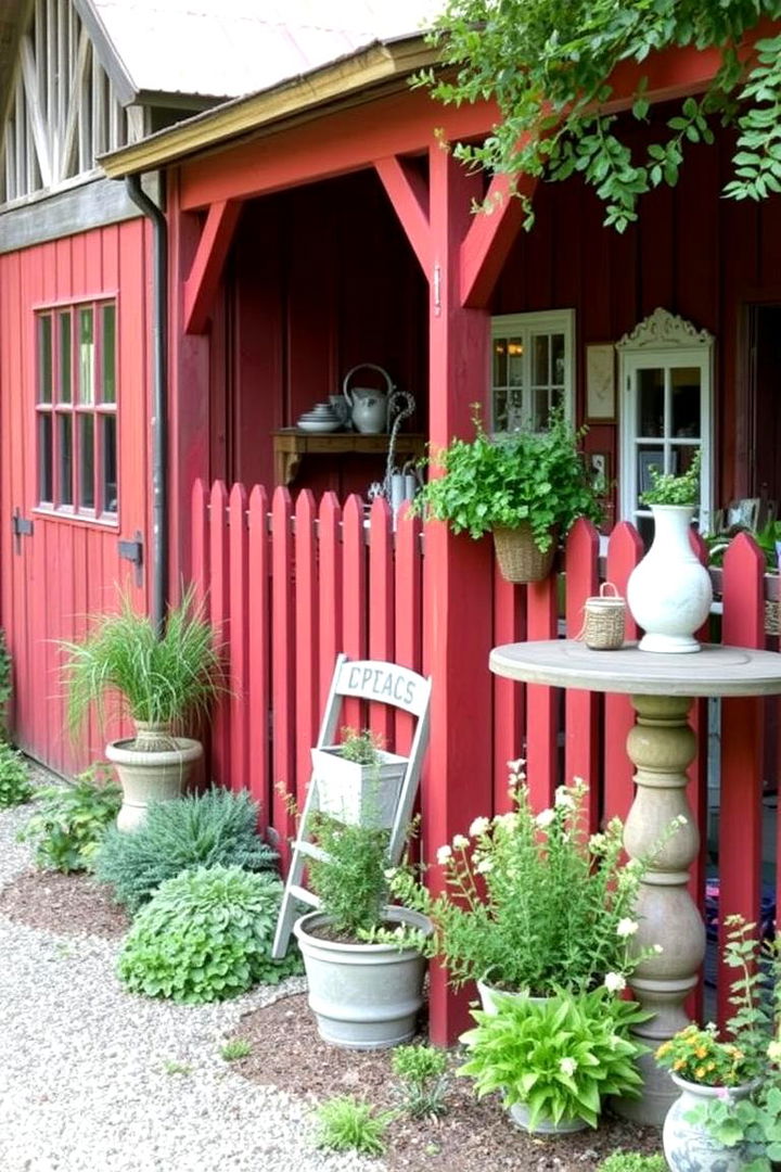Rustic Barn Red - 22 Garden Fence Colour Ideas