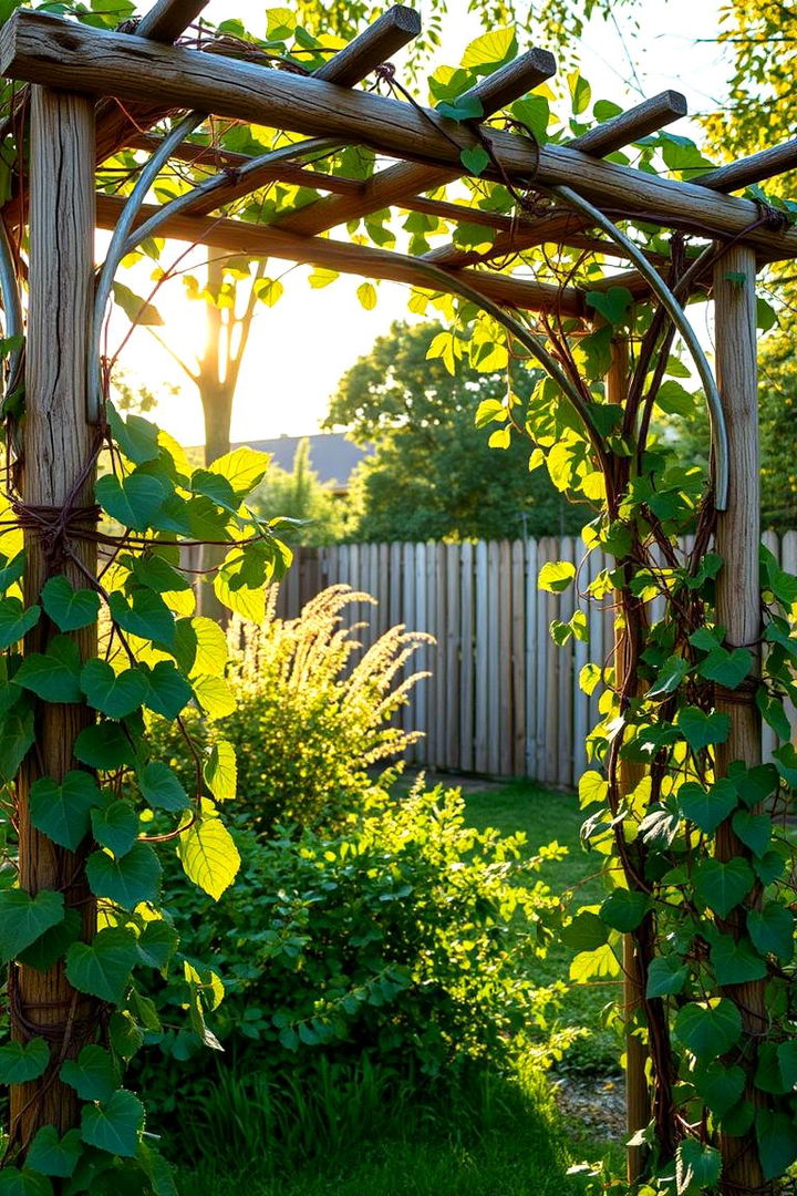 Rustic Bicycle Frame Arbors - 22 Old Bicycle Garden Ideas