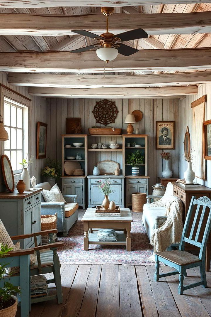 Rustic Blue Comfort - 22 Blue Room Ideas