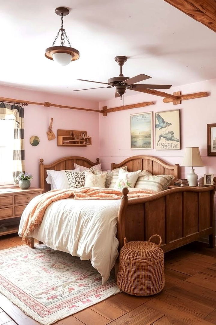 Rustic Blush Pink Vibes - 22 Blush Pink Bedroom Ideas