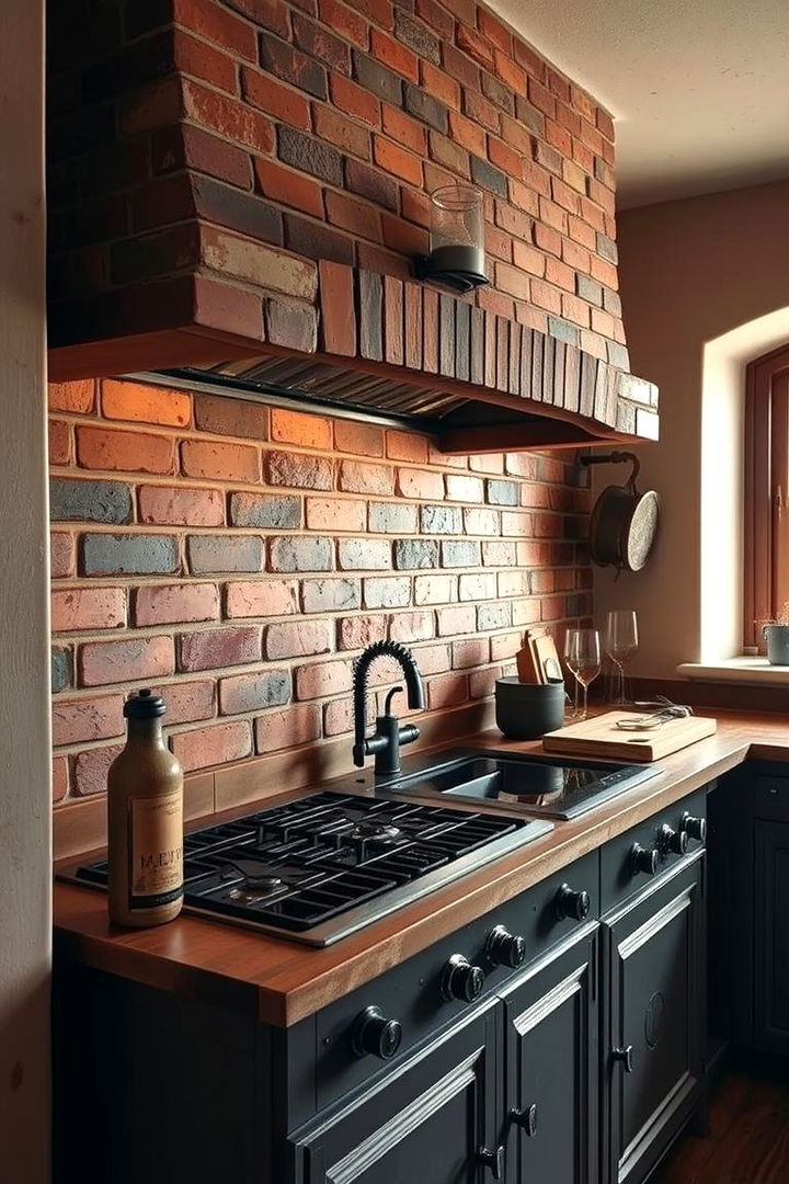 Rustic Brick Charm - 22 Fireplace Backsplash Ideas