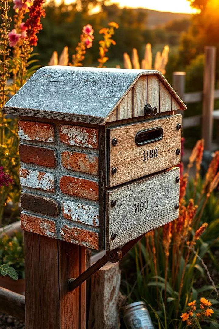 Rustic Brick Mailbox Design - 22 Brick Mailbox Ideas