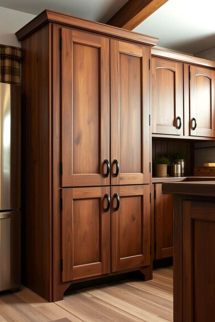 Rustic Brown Cabinetry - 22 Black and Brown Kitchen Ideas