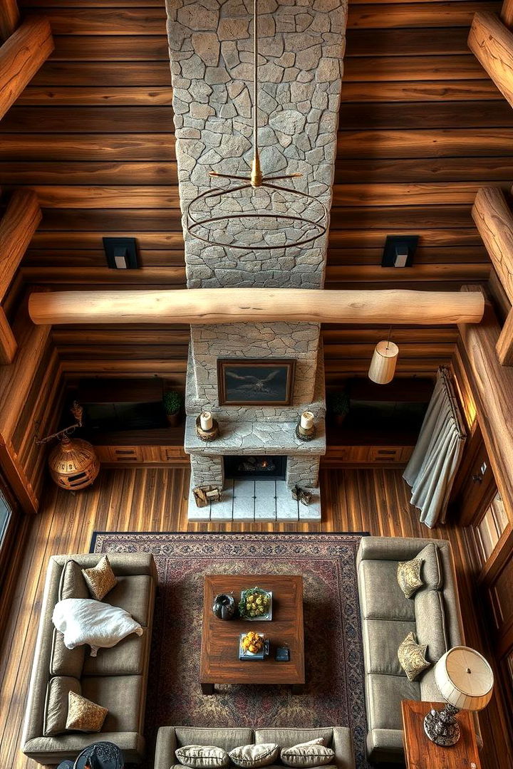 Rustic Brown and Wood Charm - 22 Brown Living Room Ideas