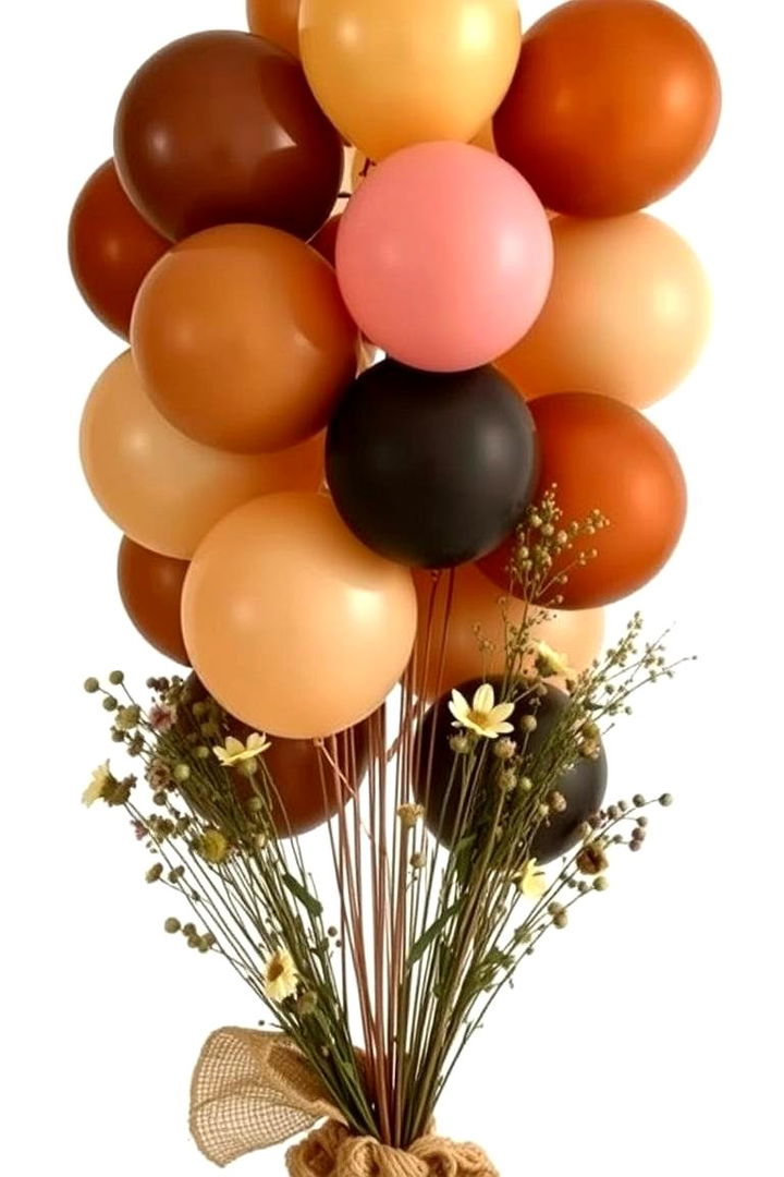 Rustic Burlap and Balloon Centerpiece - 22 Balloon Centerpiece Ideas