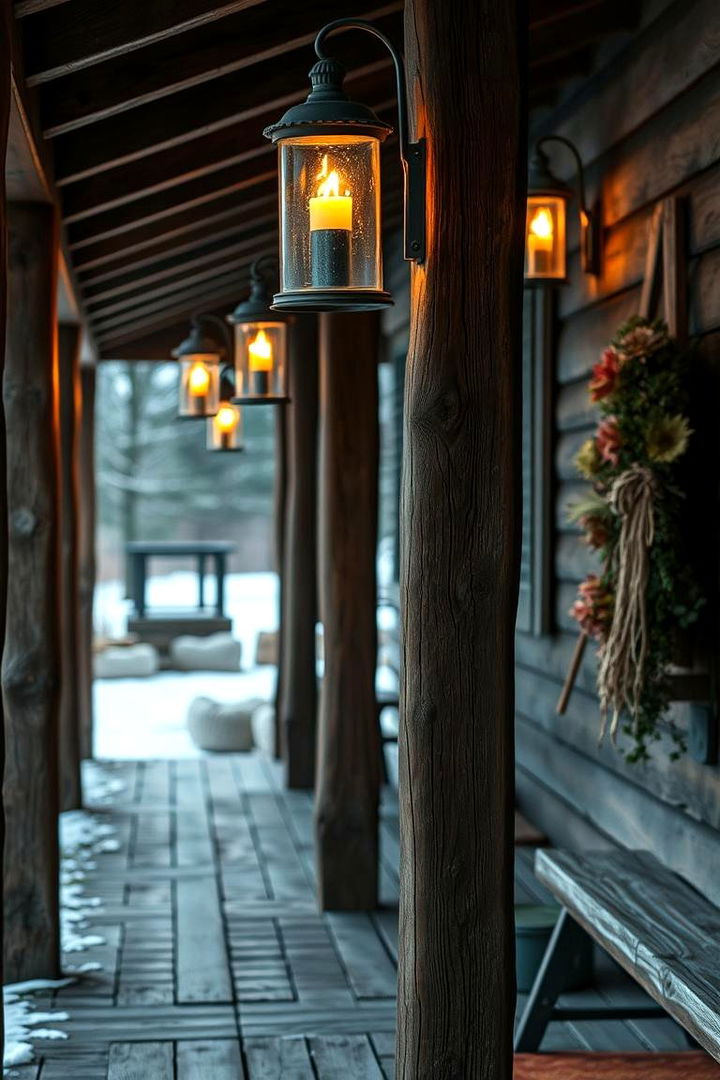 Rustic Candle Style Lights - 22 Front Porch Lighting Ideas