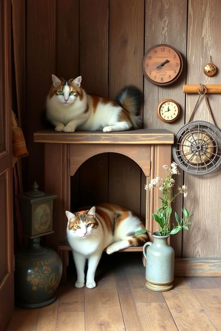 Rustic Cat Nook - 22 Cat Room Ideas
