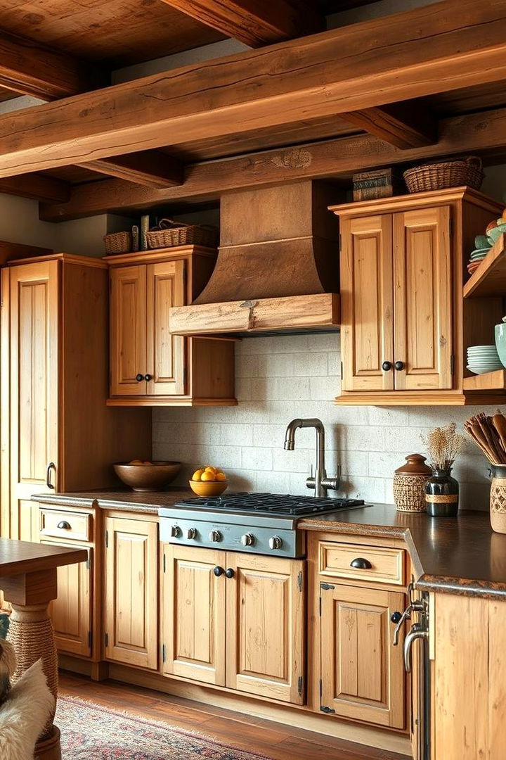 Rustic Charm - 22 Kitchens With Light Wood Cabinets