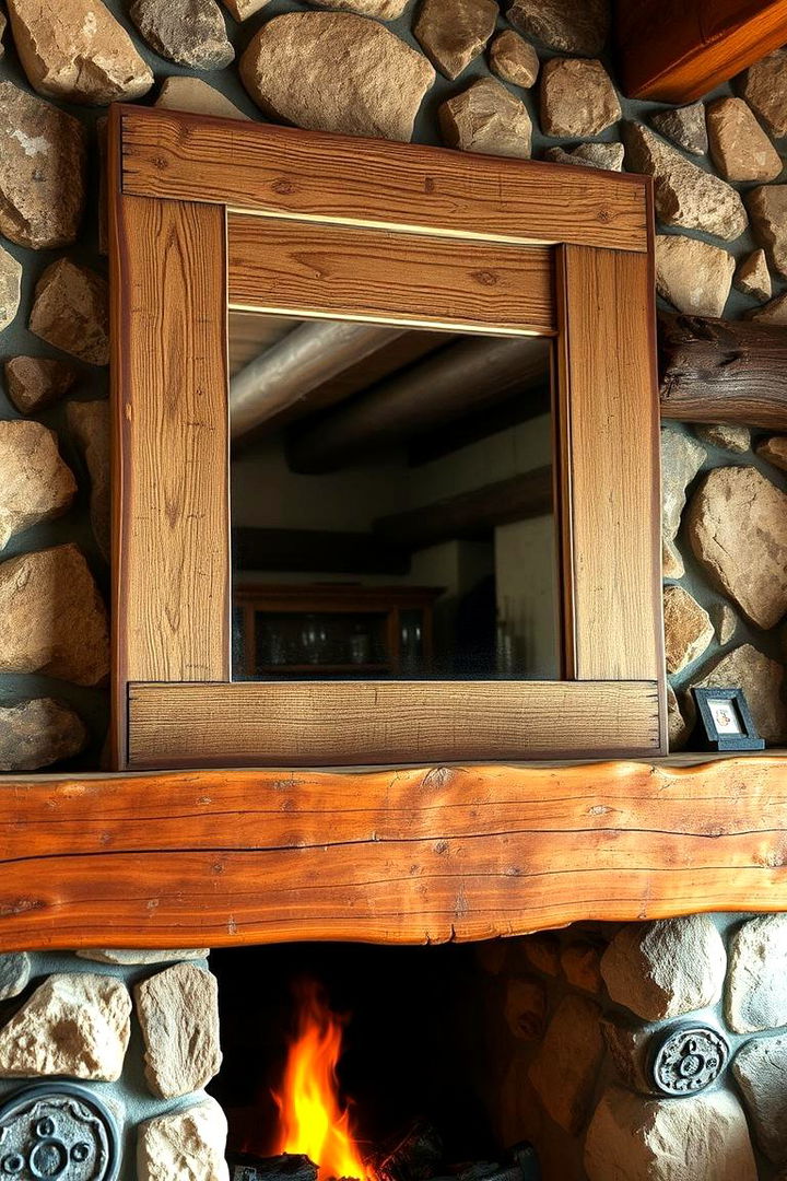 Rustic Charm - 22 Mirror Over Fireplace Ideas