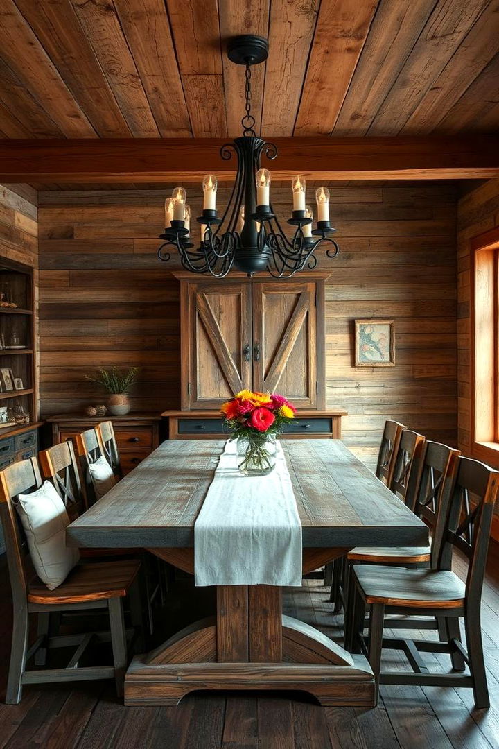 Rustic Charm - 22 Neutral Dining Room Ideas