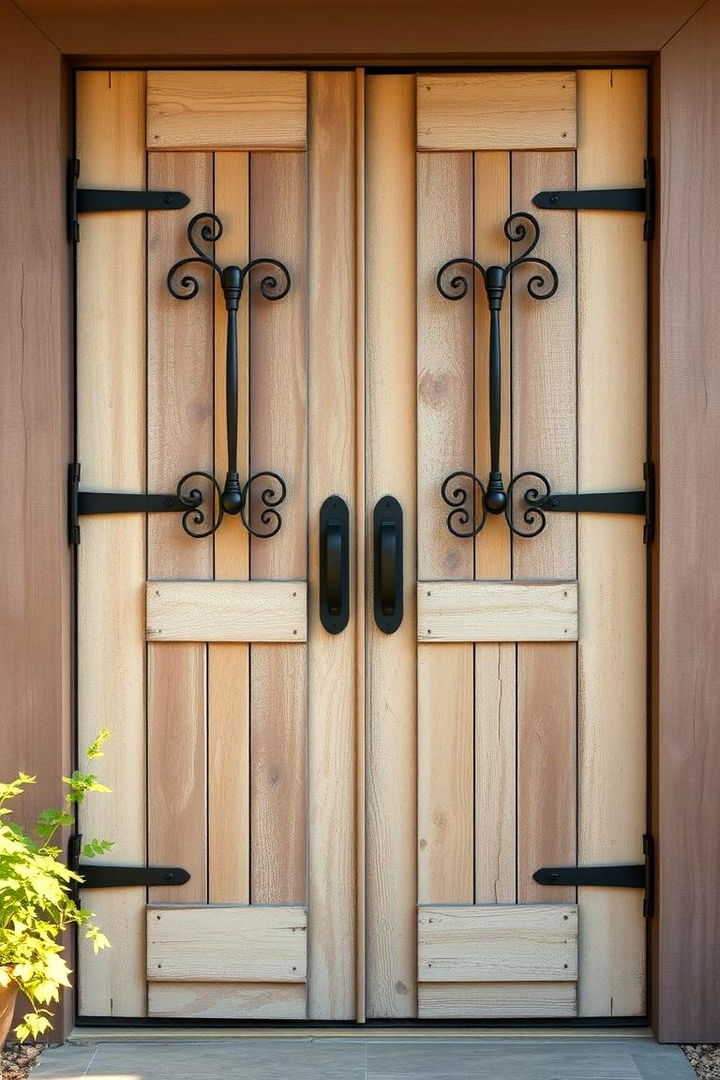 Rustic Charm - 22 Double Front Door Ideas