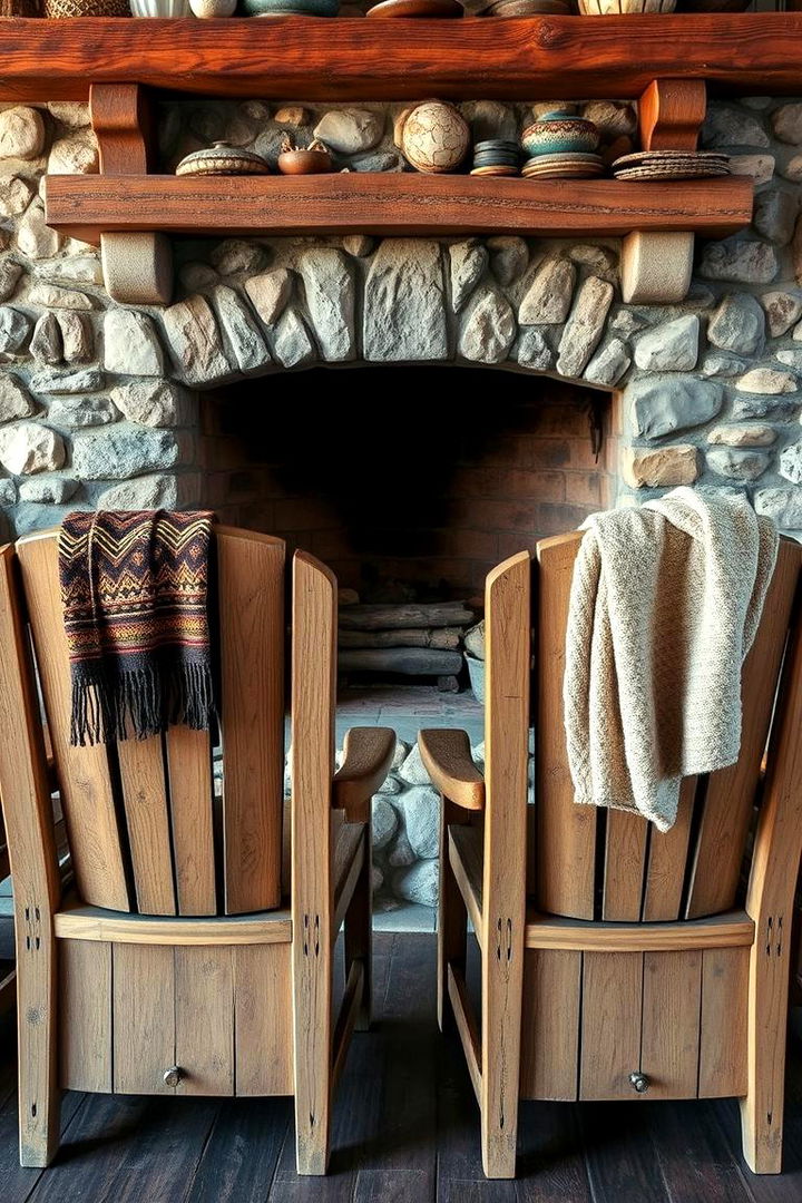 Rustic Charm Ambiance - 22 Chairs in Front of Fireplace Ideas