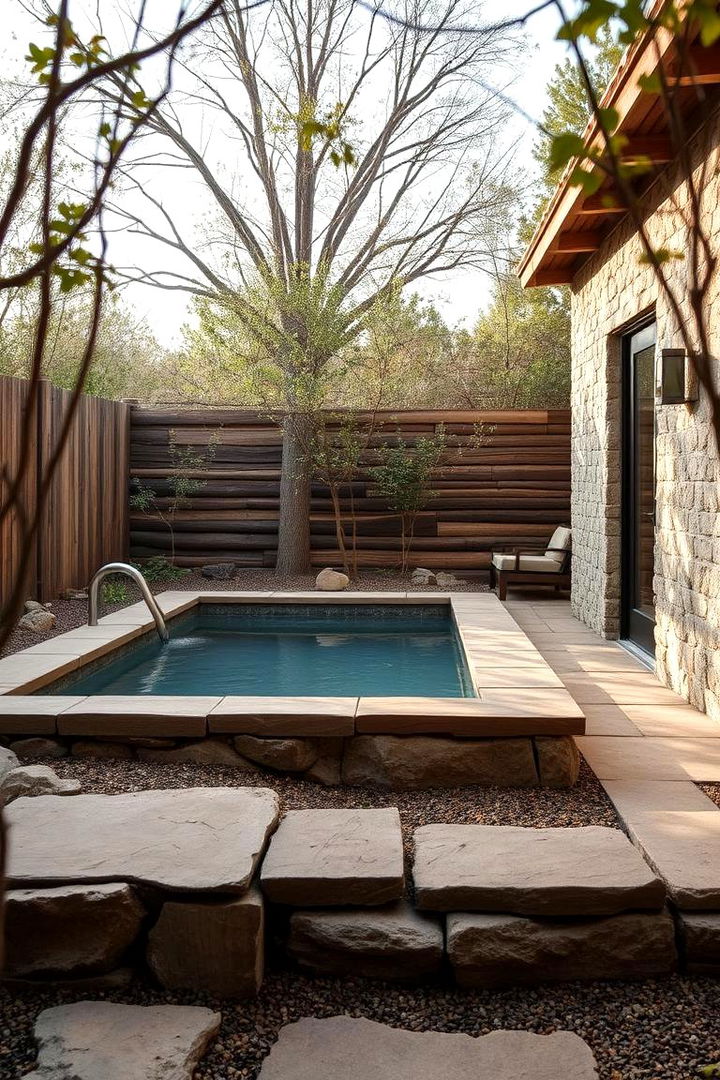 Rustic Charm Backyard Plunge Pool - 22 Plunge Pool Ideas