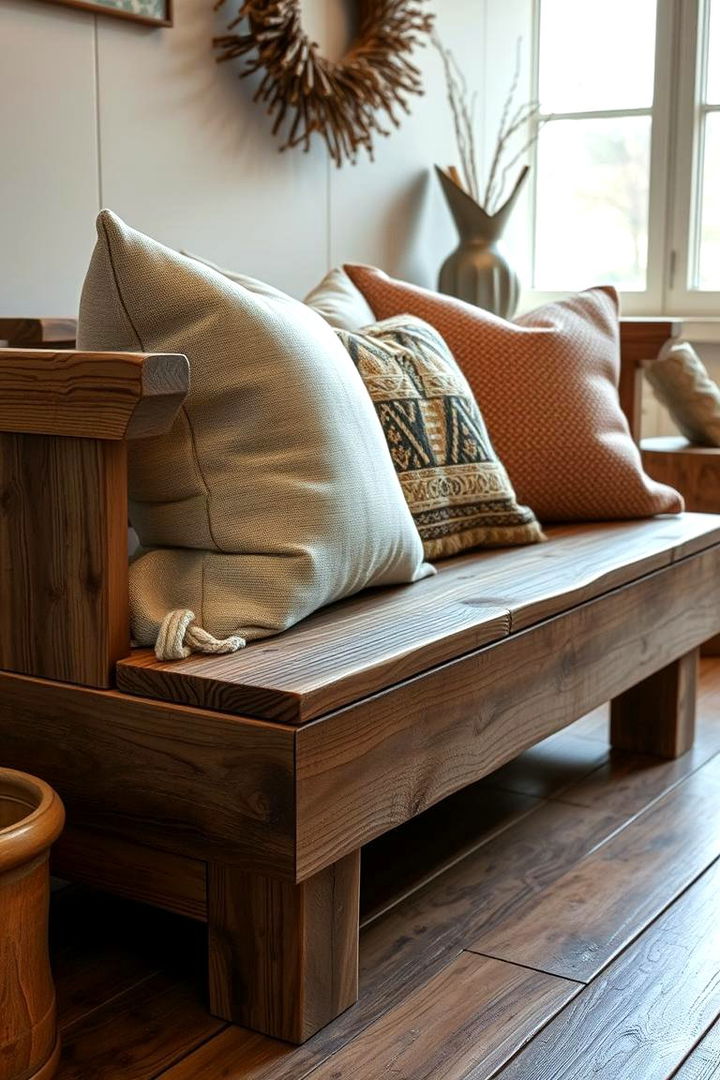Rustic Charm Bench - 22 Bedroom Seating Area Ideas