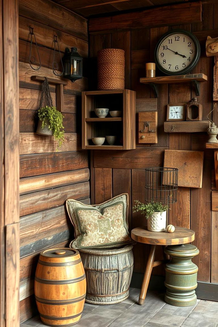 Rustic Charm Corner - 22 Living Room Corner Ideas